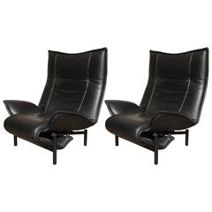 Pair of Italian Cassina Veranda Lounge Chairs 2
