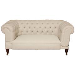 1920s Chesterfield Sofa with Collapsible Arm