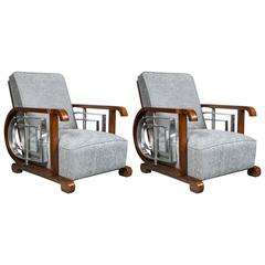 Set of Ten Mid-Century Modern Art Deco Style Lounge / Theater Chairs
