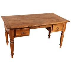 Antique Country French Walnut Bureau Plat