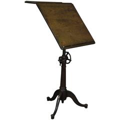 Antique 1910 Cast Iron Adjustable Drafting Table