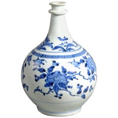 Early 17th Century Porcelain Apothecary's Blue & White Bottle Jar