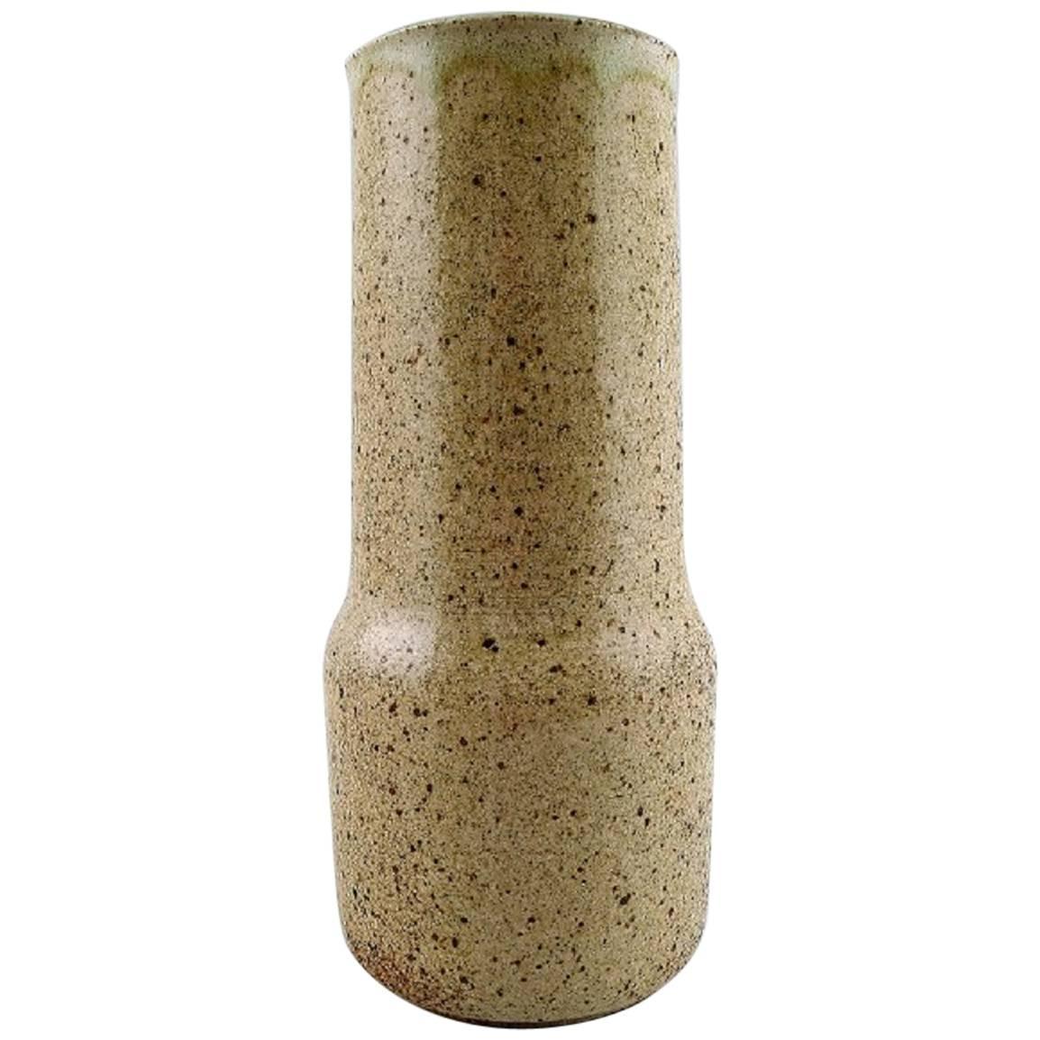 Rare Arne Bang Ceramic Vase, Marked AB 196