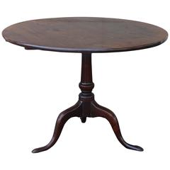 Queen Anne Style Mahogany Tilt-Top Table 