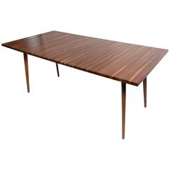 1950's Smilow Furniture strip walnut dining table 