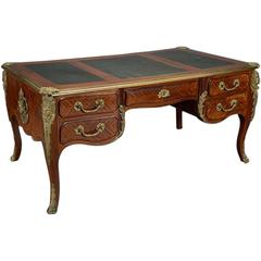 Louis XV Style Ormolu-Mounted Bureau Plat Desk, 19th Century 9