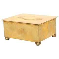 Mid-Century Modern WMF Hand-Hammered Brass Box