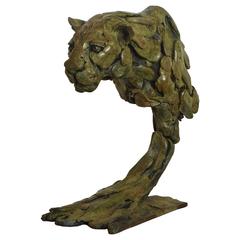 Contemporary Bronze Sculpture Leopard by Hamish Mackie