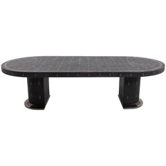 Ron Seff, Shagreen Racetrack Dining Table, USA, circa 1980