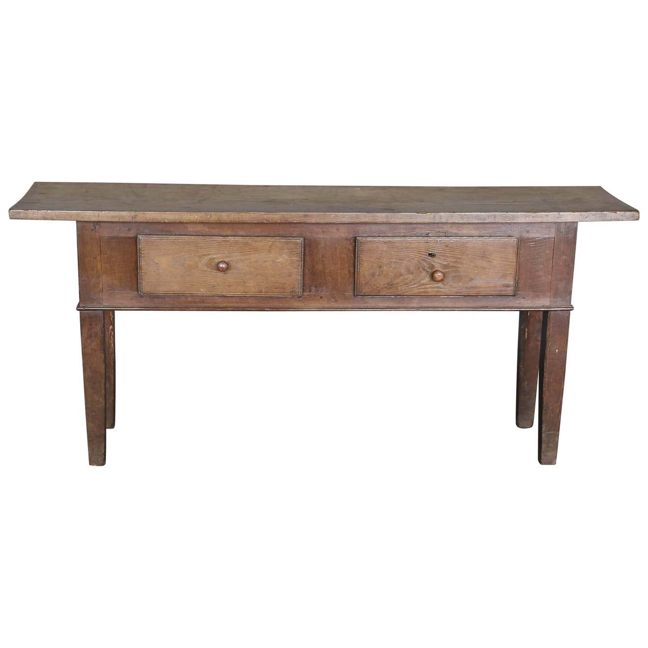 Narrow 19th Century Primitive Rustic Console Table at 1stDibs ...