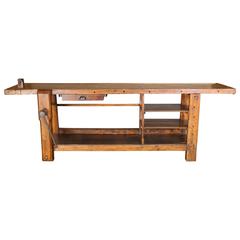 Antique 19th Century Workbench with Great Patina