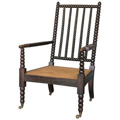 Antique 19th Century Bobbin Library Chair