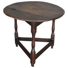 Antique 19th Century Oak Cricket Table