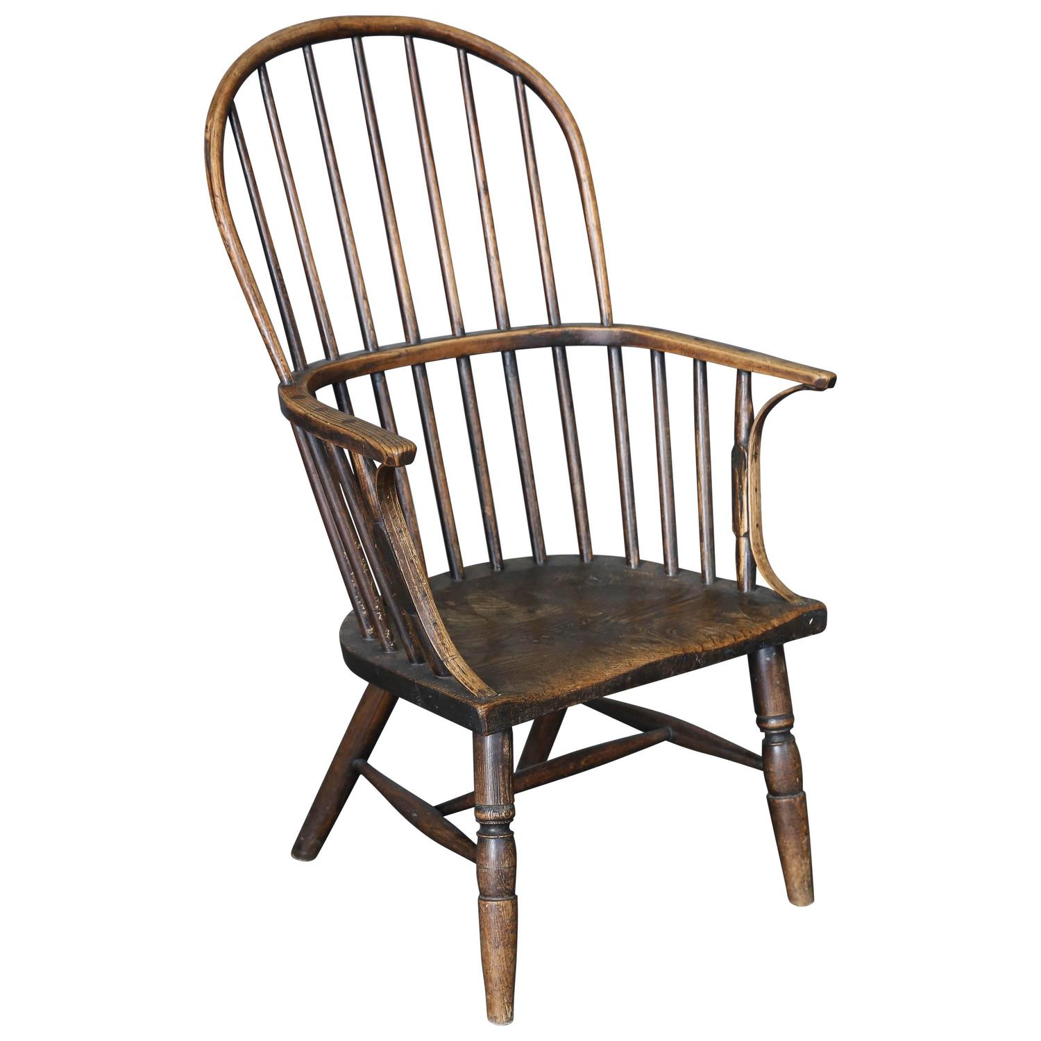 Antique 18th Century Windsor Stick Chair For Sale at 1stdibs