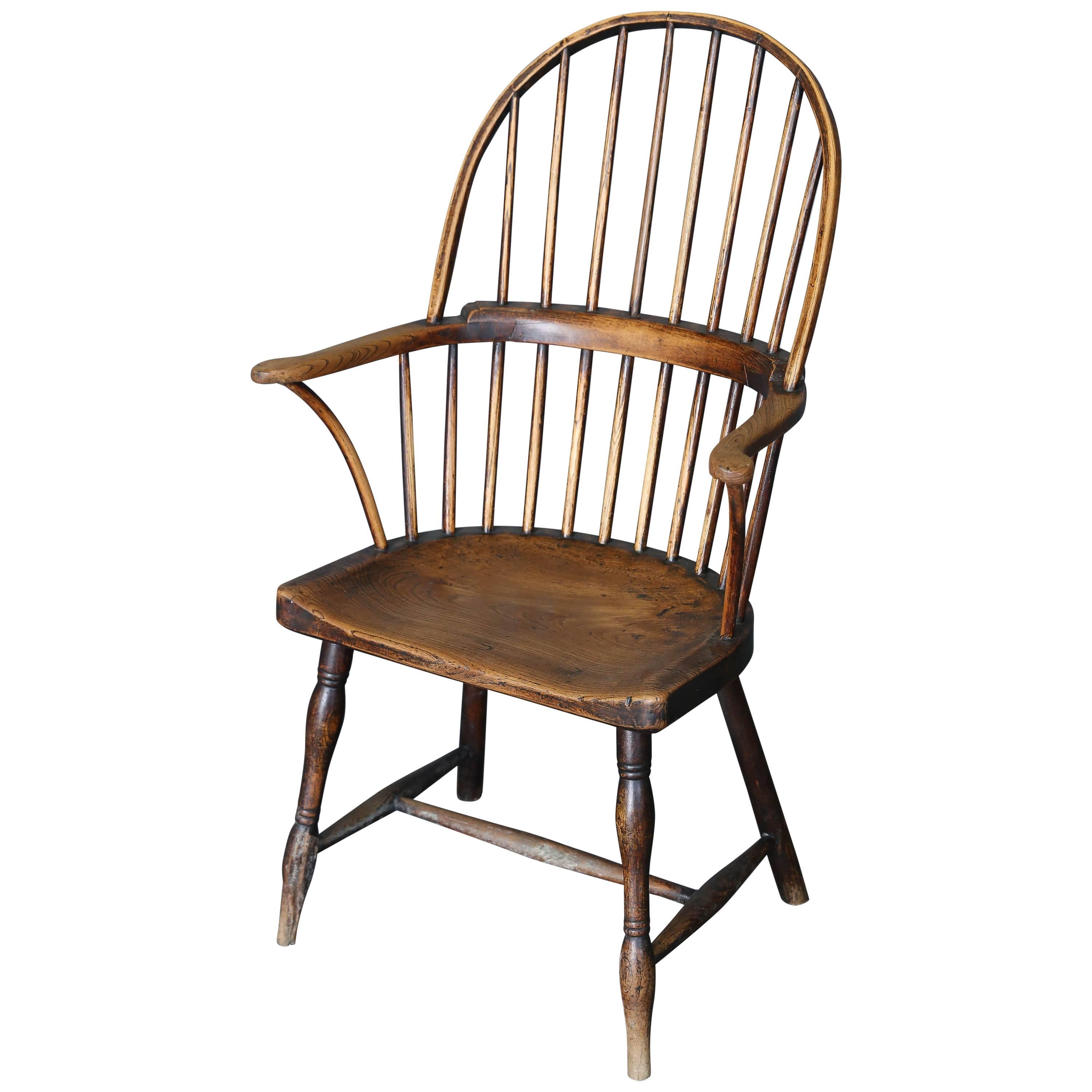Antique 18th Century Ash and Elm Windsor Chair