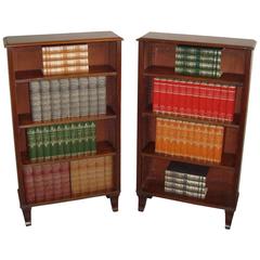 Regency Pair of Mahogany Open Bookcases