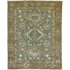 Earth Tone Persian Heriz Rug