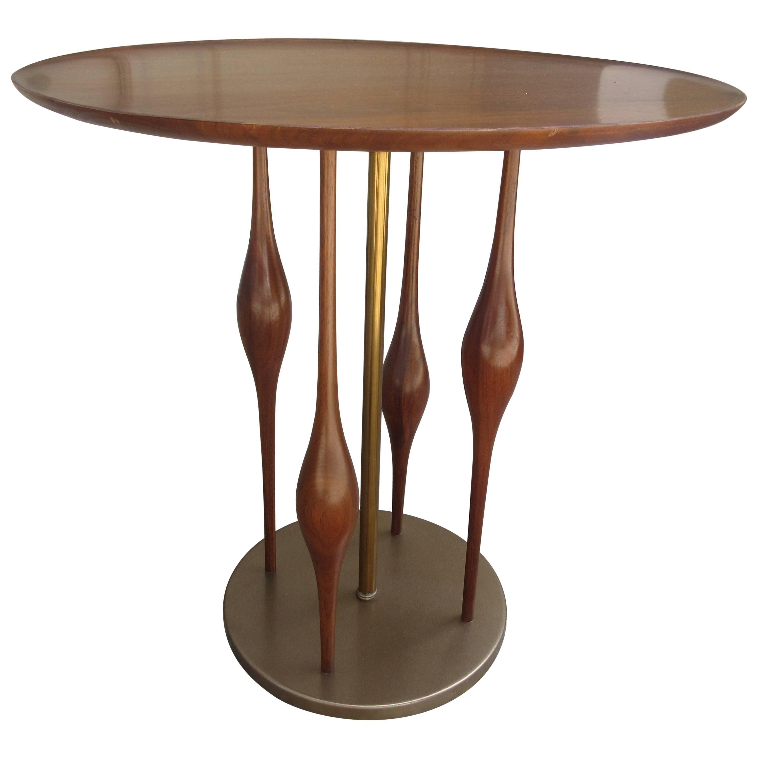 Walnut Side Table in the Style of Adrian Pearsall