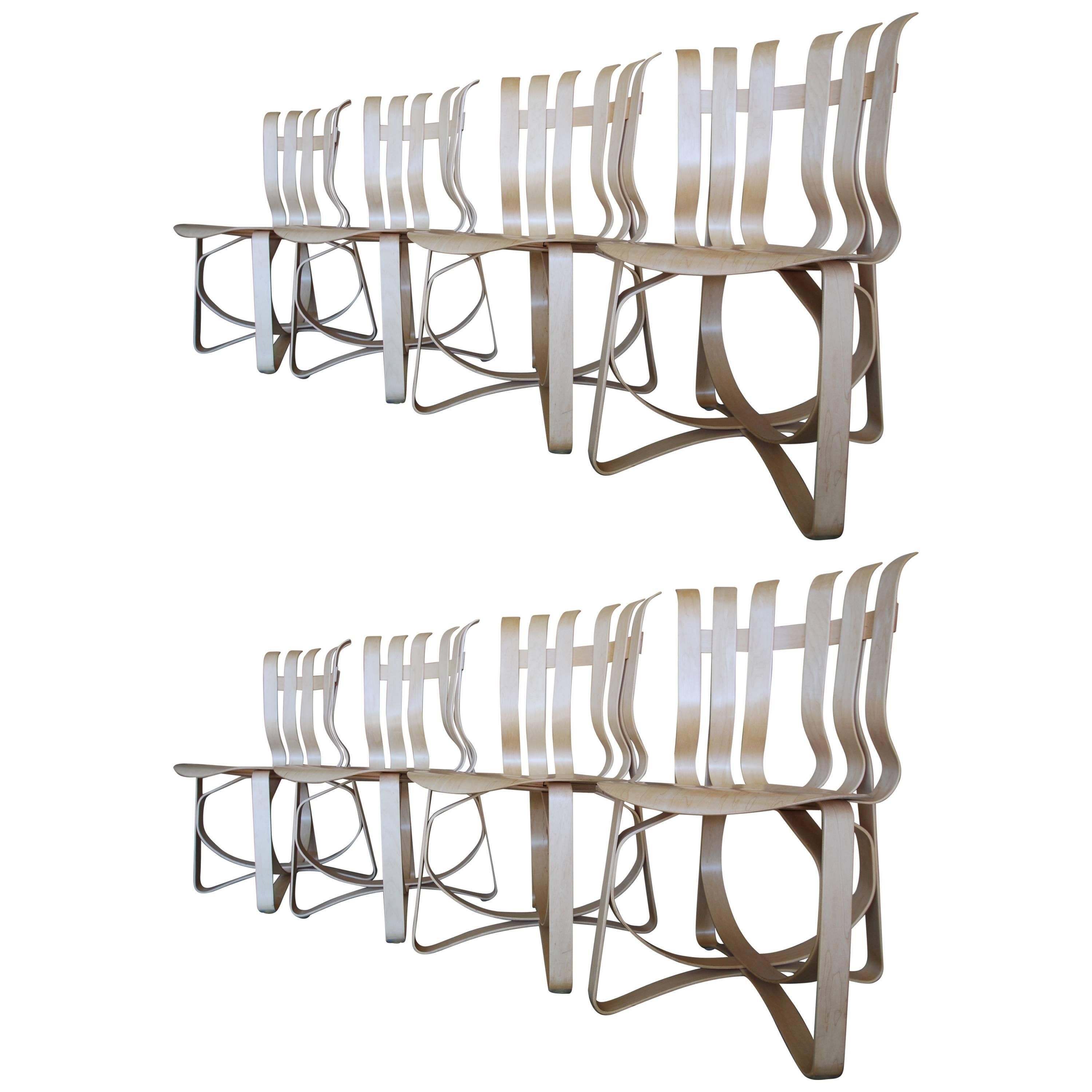 Internum Vintage: Set of Eight Frank Gehry Hat Trick Armless Chairs for Knoll For Sale