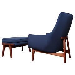 Jens Risom Lounge Chair and Ottoman