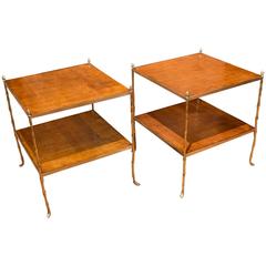 Pair of English Brass Trolleys Pair of English Brass Trolleys