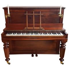 Used Early Broadwood Upright Piano Mahogany Bronzes Candlesticks Fortepiano