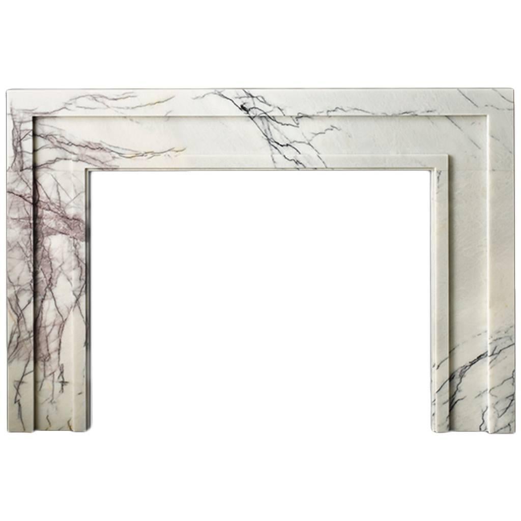 Modern Mantel in Lilac Marble