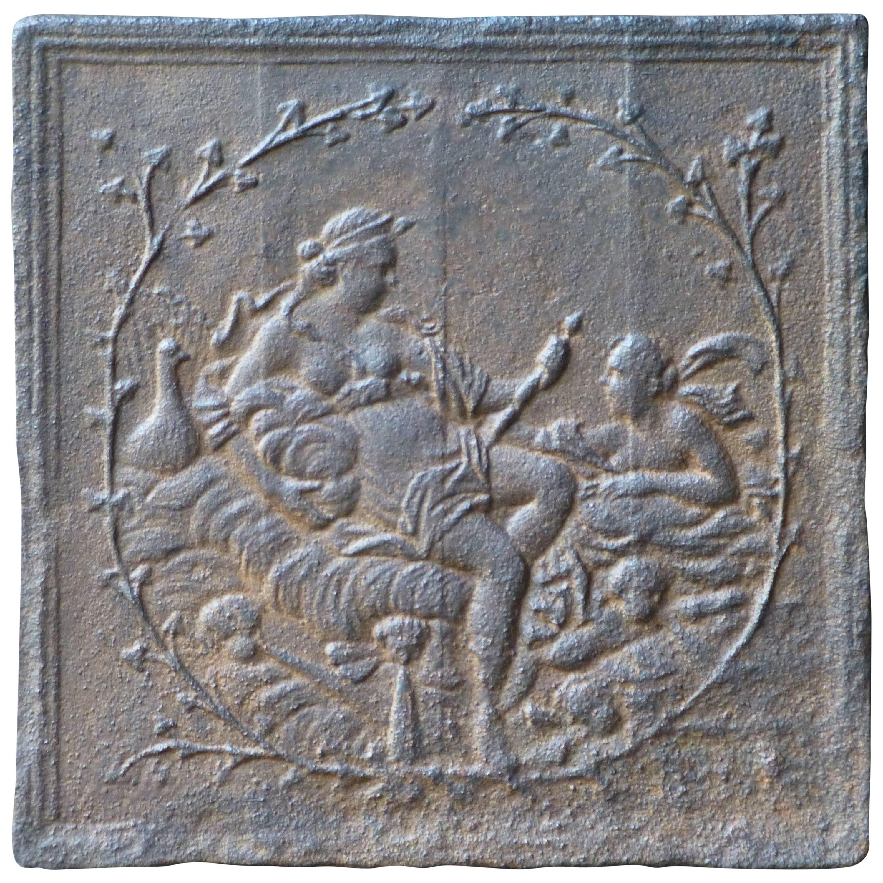 Hercules Spinning at Omphale's Feet Fireback