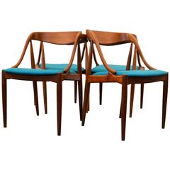 Johannes Andersen Teak Dining Chairs, Set of Four