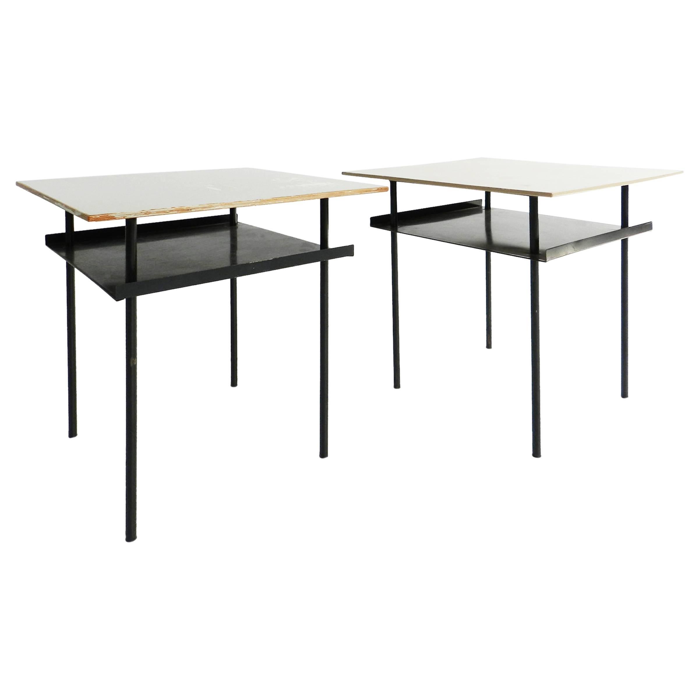 Pair of Auping Side Tables by Wim Rietveld For Sale
