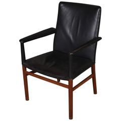 Leather Chair Designed by Erik Jørgensen