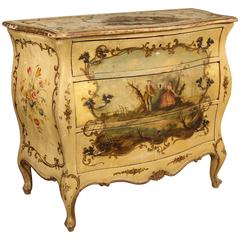 20th Century Venetian Lacquered and Painted Dresser