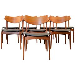 Funder-Schmidt & Madsen Teak Dining Chairs, Set of Eight