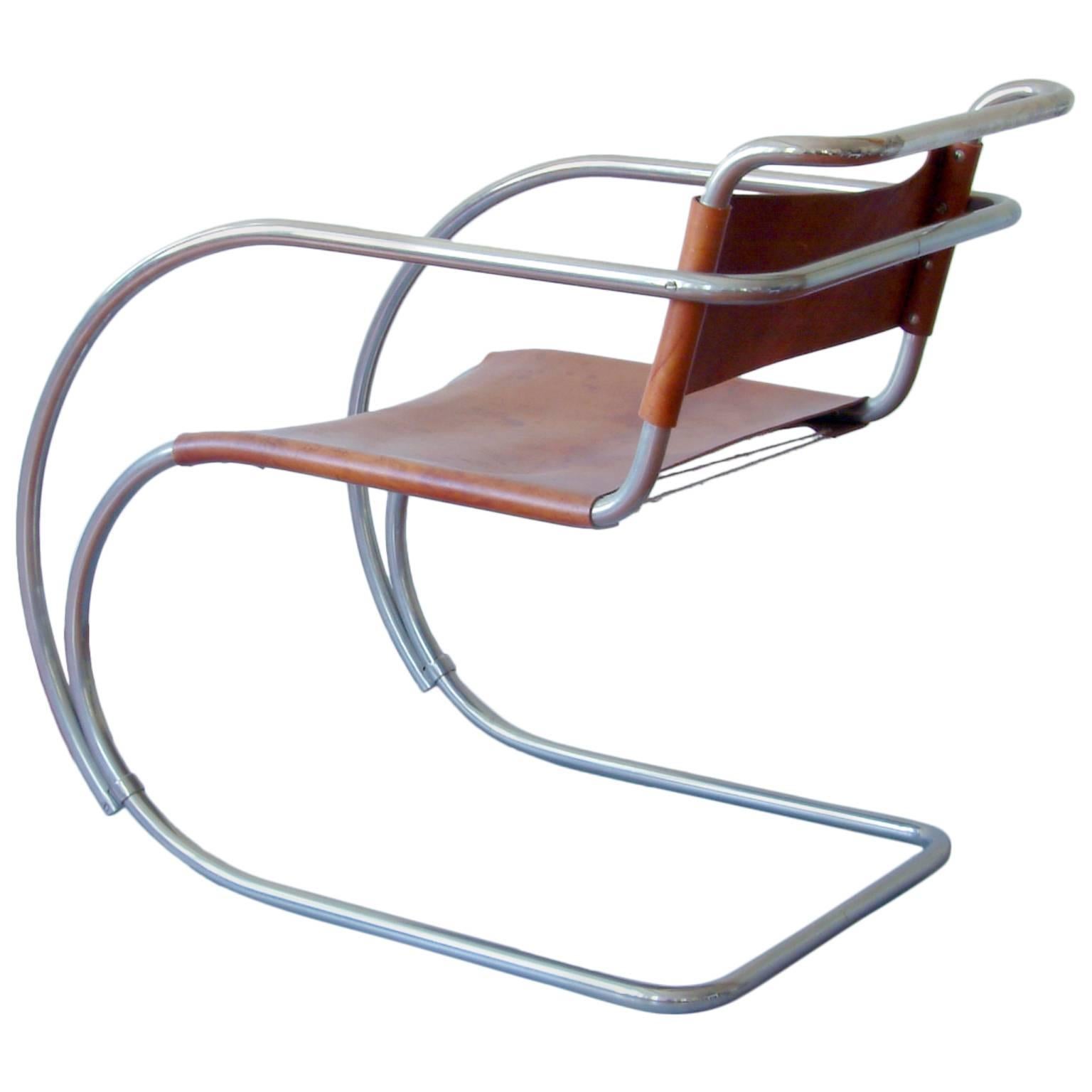 Rare Tubular Steel Cantilever Chair MR 20 by Ludwig Mies van der Rohe, 1927