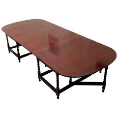 Late Regency Period Two-Part Dining Table or Conference Table in Mahogany 12