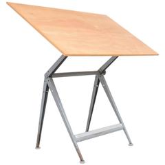 Large Desk or Drafting Table by F. Kramer and W. Rietveld for Ahrend de Cirkel