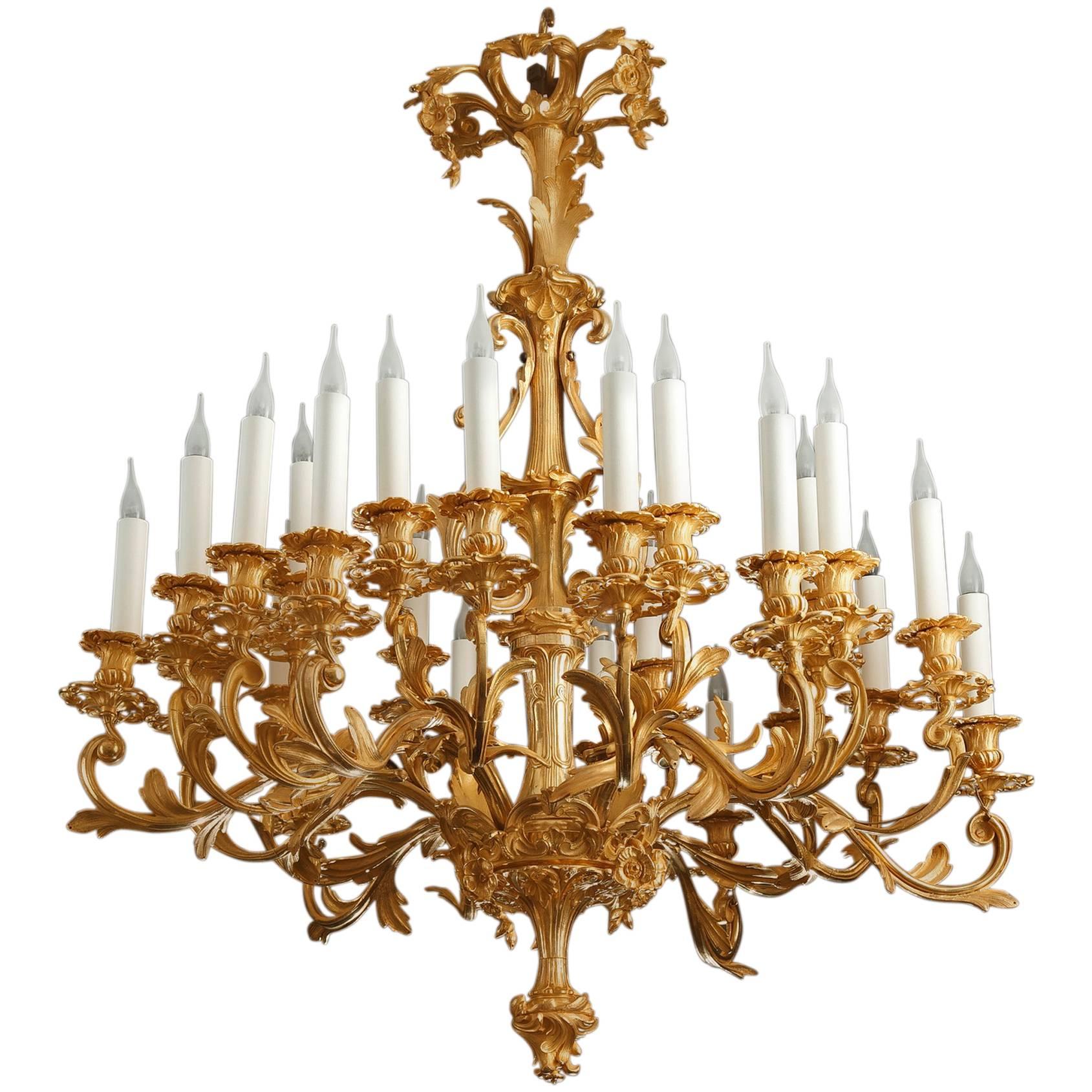Rocaille Chandelier with Twenty-Four-Light Branches