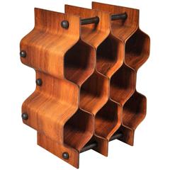 Rosewood Wine Rack by Torsten Johansson, Sweden, circa 1960