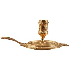 Gilt Bronze Candlestick Signed Barbedienne