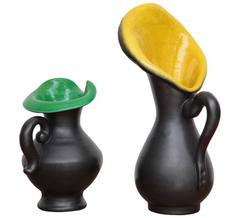 Set of Two Huge Ceramic Pitchers by Pol Chambost in Mint Condition