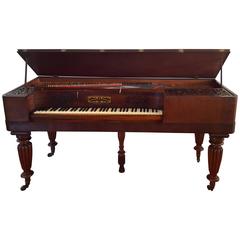 Collard & Collard 1832 Square Piano Mahogany Case, Early Victorian Fortepiano