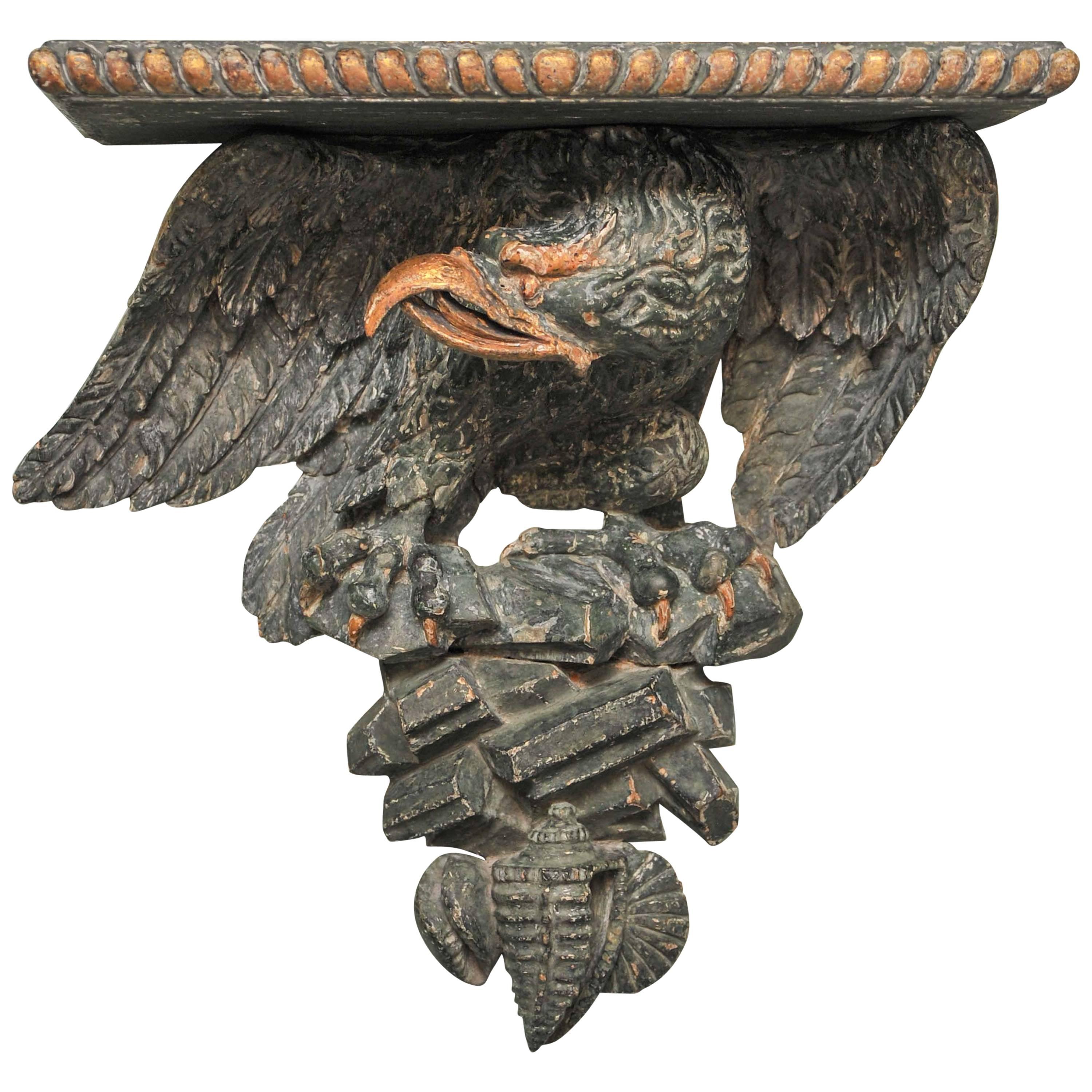 Mid-18th Century Irish George II Eagle Wall Bracket, circa 1745