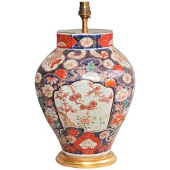 Early 18th Century Japanese Imari Octagonal Vase Lamped