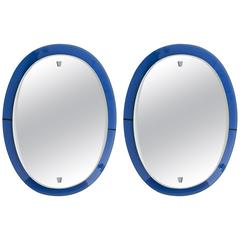 Fontana Arte Blue Edged Mirror