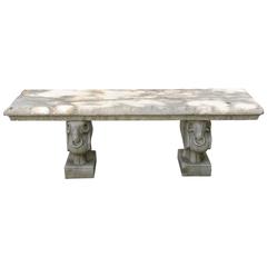 Carved Marble Bench 4