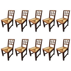 Set of Six Side Chairs or Dining Chairs Attributed to Francis Jourdain
