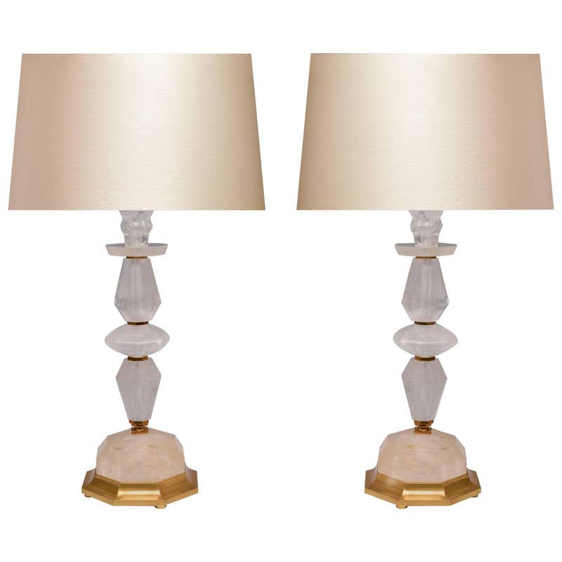 Pair of Elegant Crystal Schonbek Lamps For Sale at 1stDibs | schonbek ...