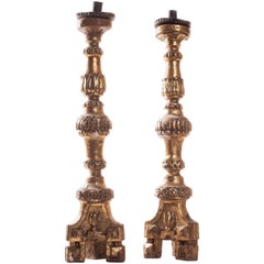 Pair of 18th Century Italian Altar Sticks