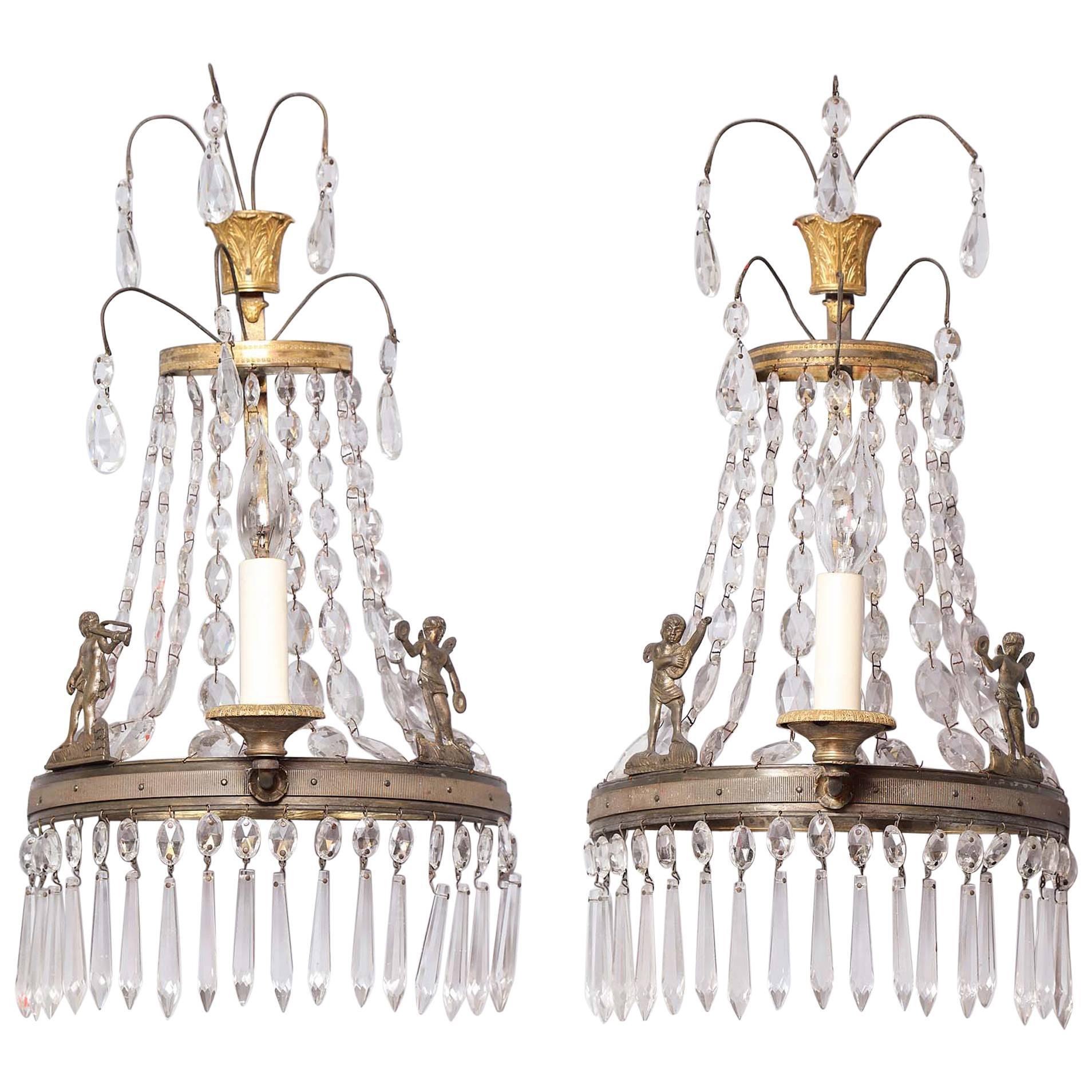 Coppia di lampade gustaviane