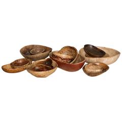 Collection of Swedish 18th and 19th Century Burl Bowls
